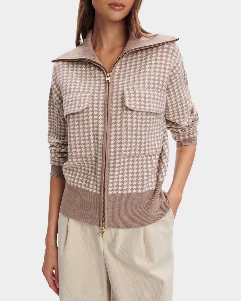 Varley Ablett Houndstooth Jacquard Jacket | Neiman Marcus