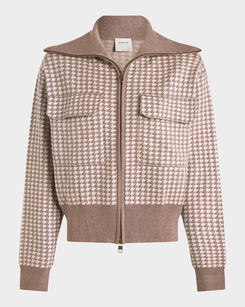 Varley Ablett Houndstooth Jacquard Jacket | Neiman Marcus