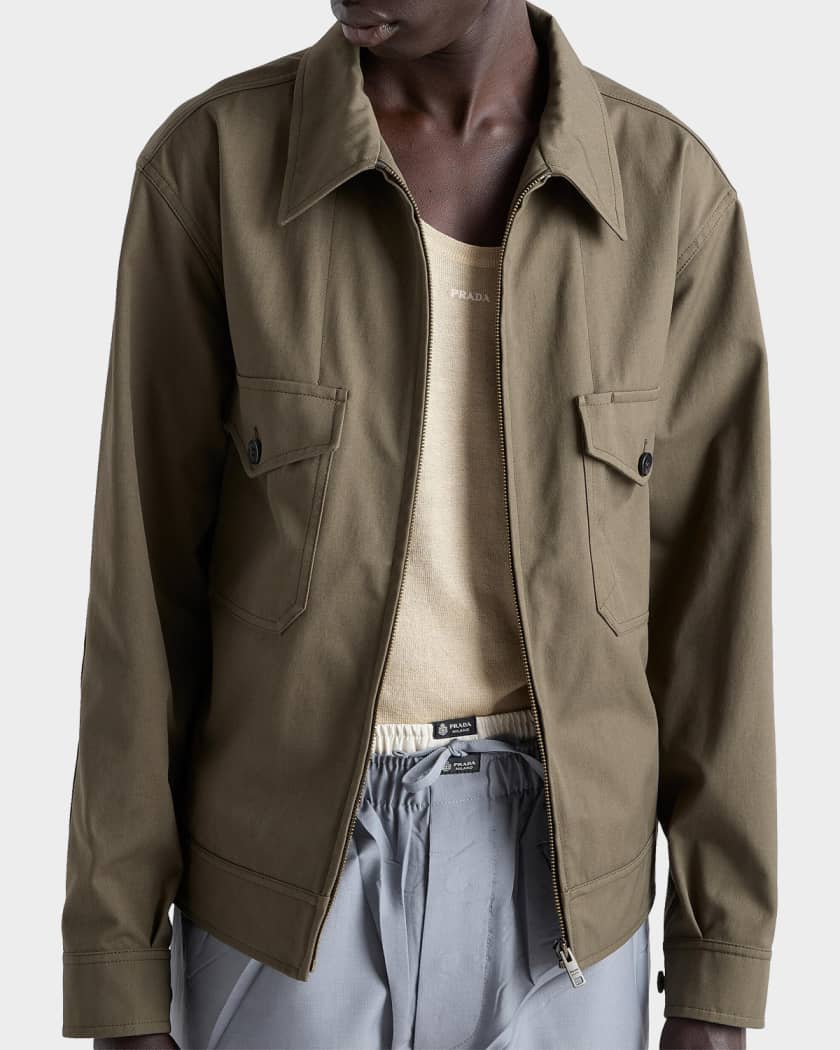 Prada Men's Technical Fabric Jacket | Neiman Marcus