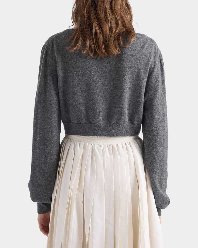 PRADA サマーニット Prada Cropped Cashmere Cardigan | Neiman Marcus