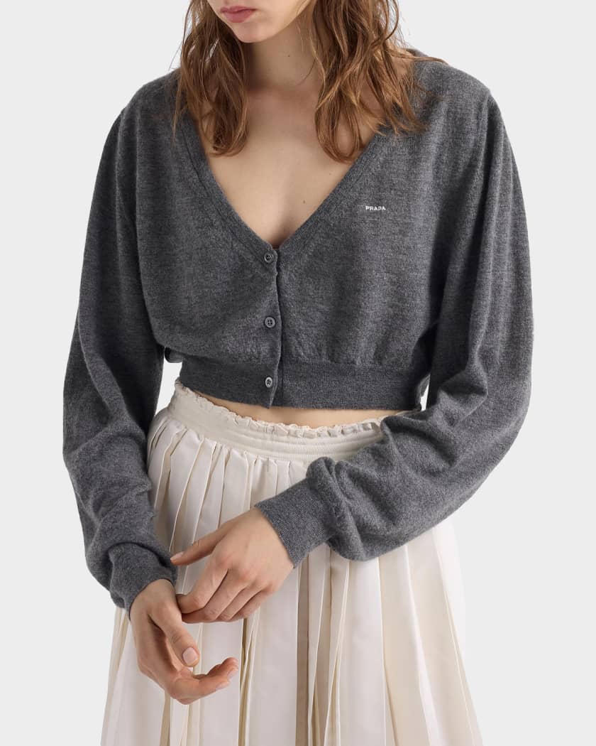 PRADA サマーニット Prada Cropped Cashmere Cardigan | Neiman Marcus