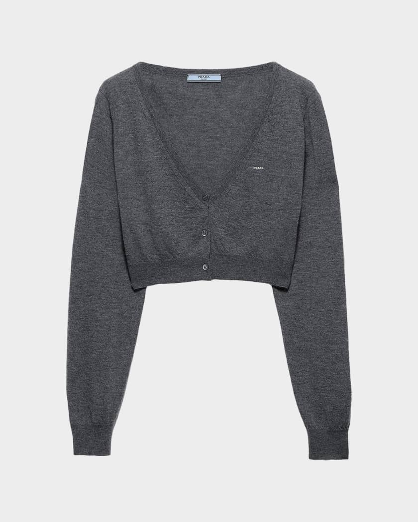 PRADA サマーニット Prada Cropped Cashmere Cardigan | Neiman Marcus