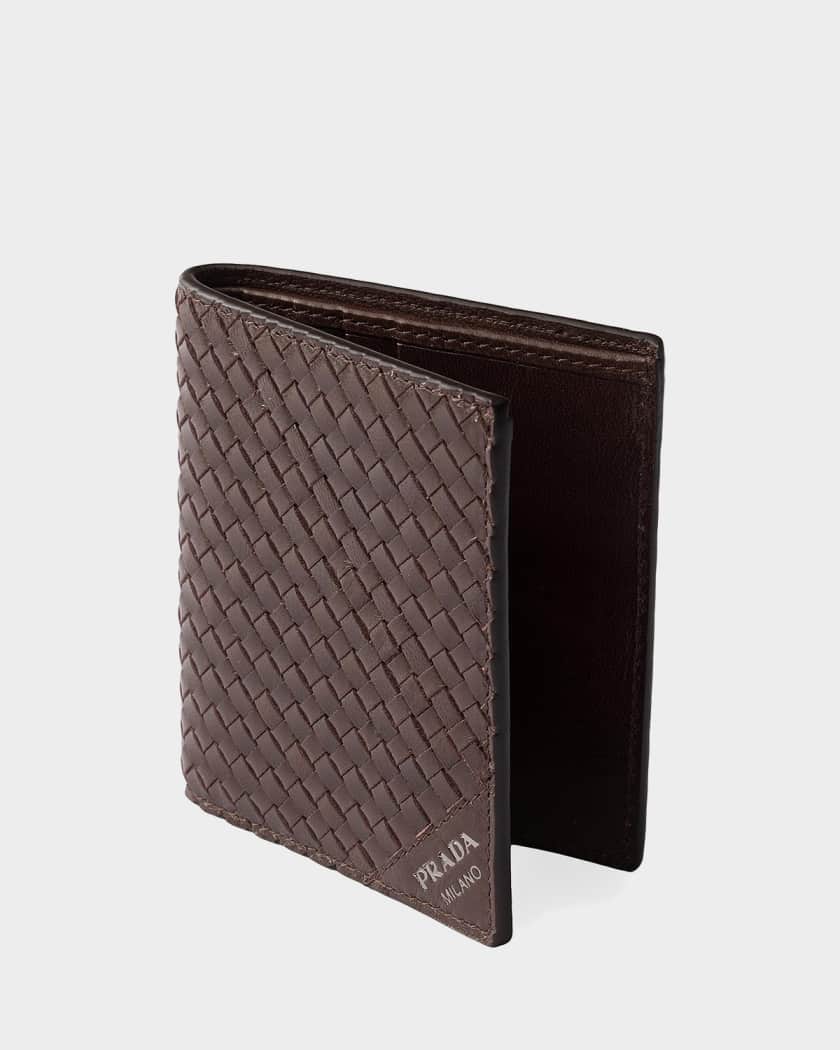 Prada Woven Leather Wallet | Neiman Marcus