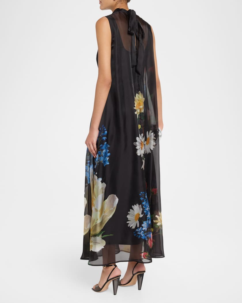 floral sheer overlay dress Floral Lace Overlay Maxi Dress