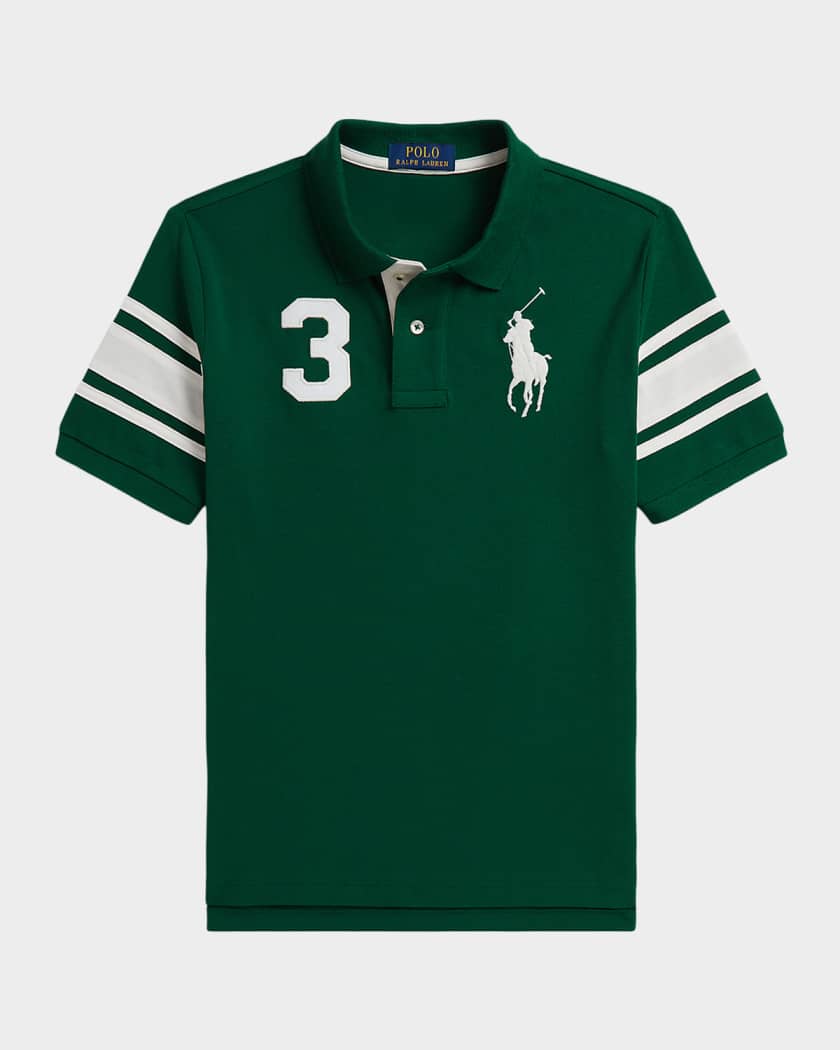 Ralph Lauren Boy's Big Pony Cotton Mesh Polo Shirt, Size S-XL