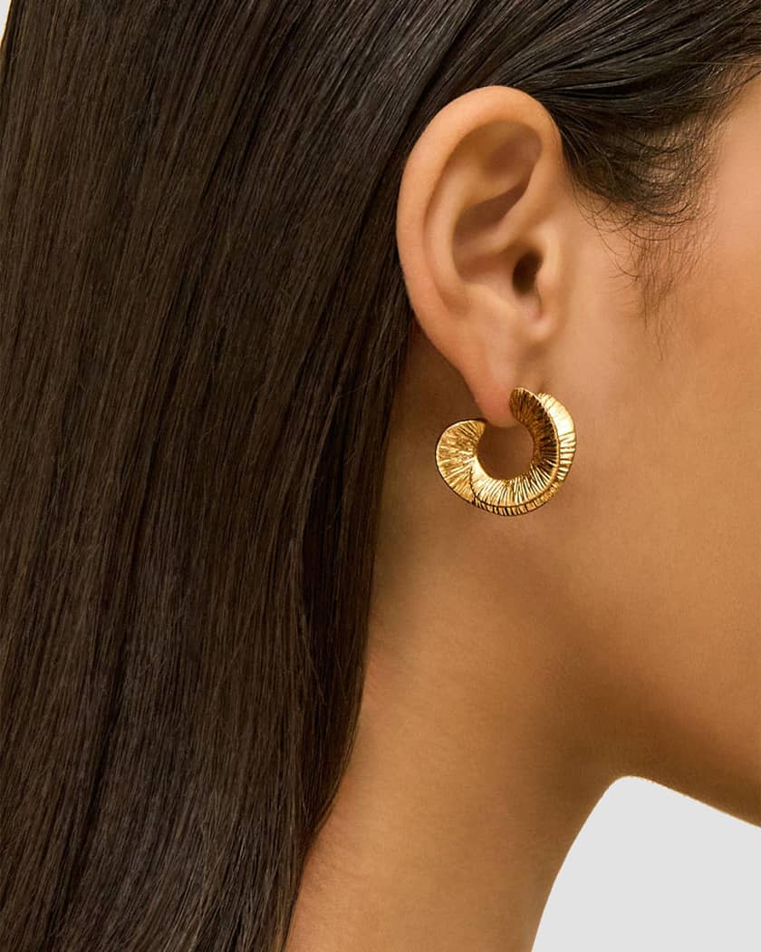 耳環　金環　①②まとめて Cult Gaia Ren Goldtone Mini Hoop Earrings | Neiman Marcus