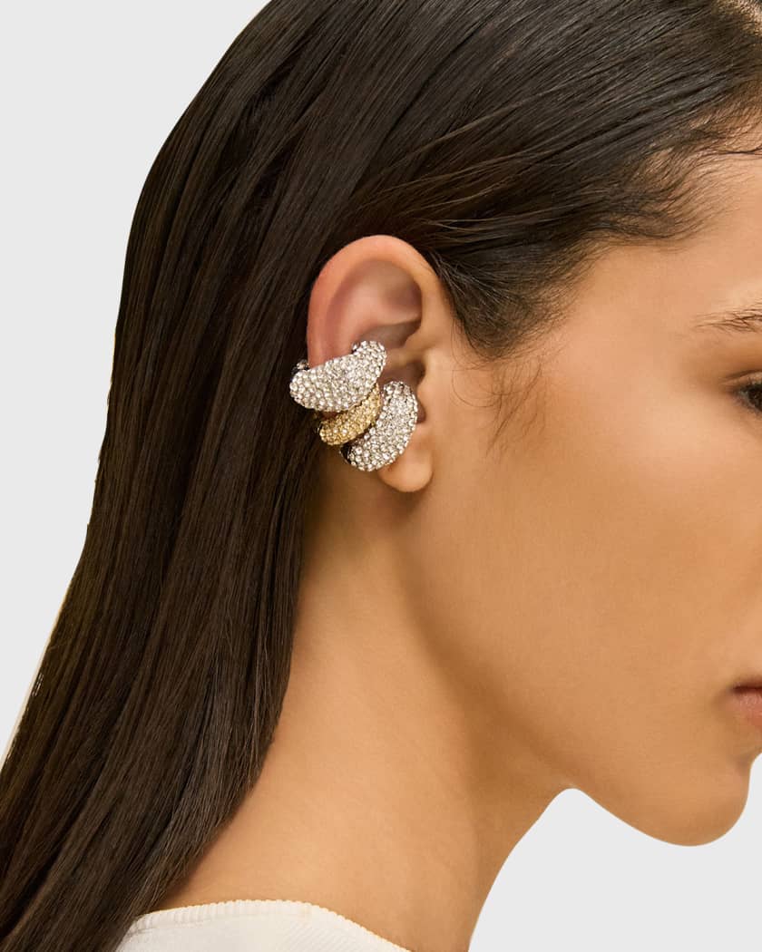Cult Gaia Solene Rhinestone Cuff Earrings, Set of 3 | Neiman Marcus