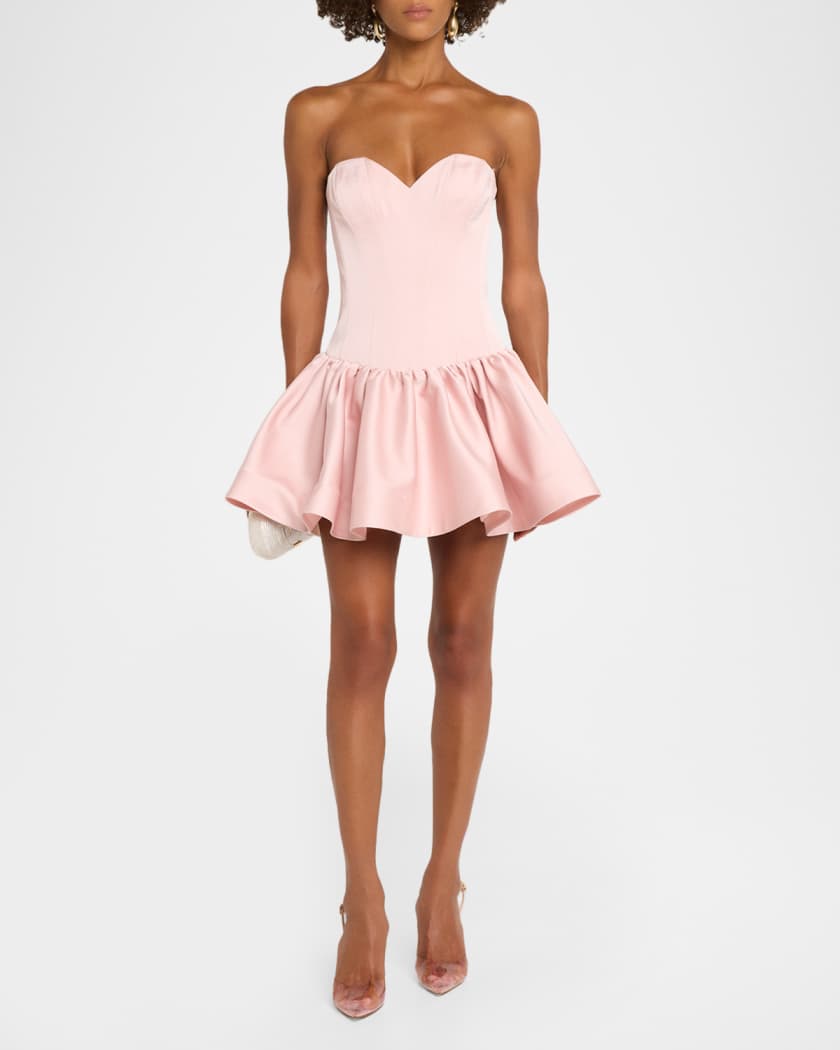 HELSI Emma Sweetheart Strapless Fit & Flare Mini Dress | Neiman Marcus