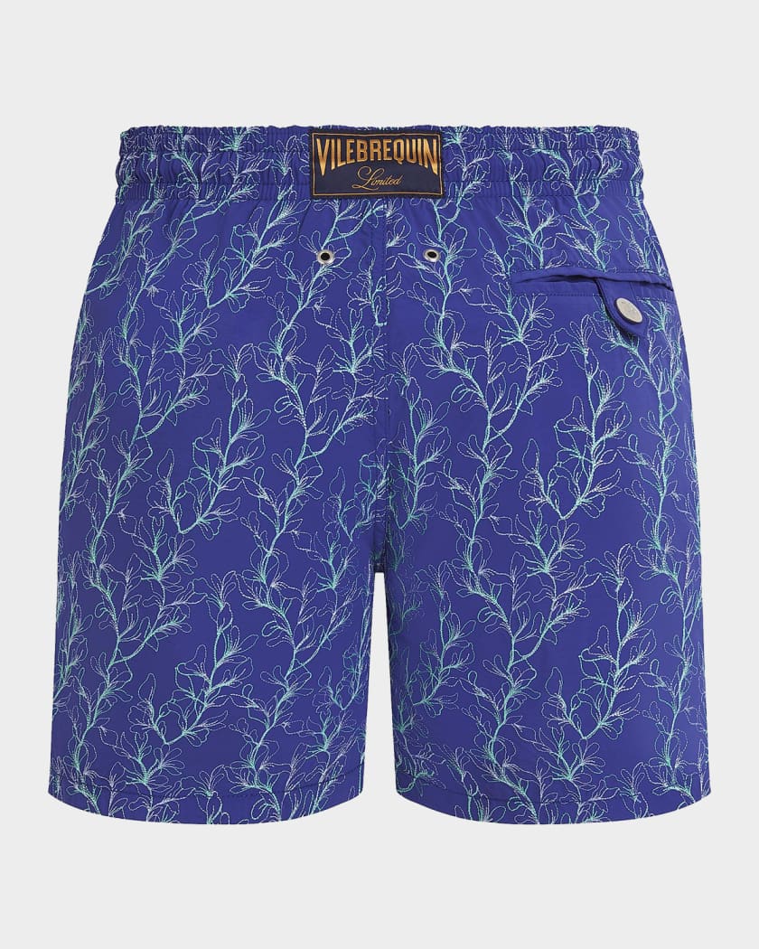VILEBREQUIN スイムパンツ Vilebrequin Men's Mistral Embroidered X-Ray Seaweed Swim Shorts