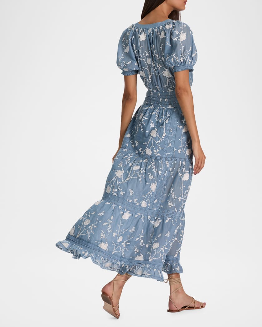 ALICE + OLIVIA Kathryn Lace-Trim Midi Shirtdress | Neiman Marcus