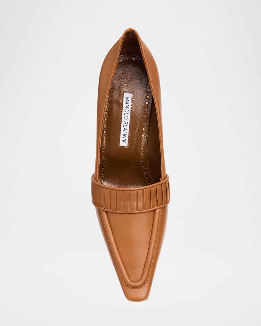 メモ★MANOLO BLAHNIK Manolo Blahnik 85mm Mindita Leather Pumps | Neiman Marcus