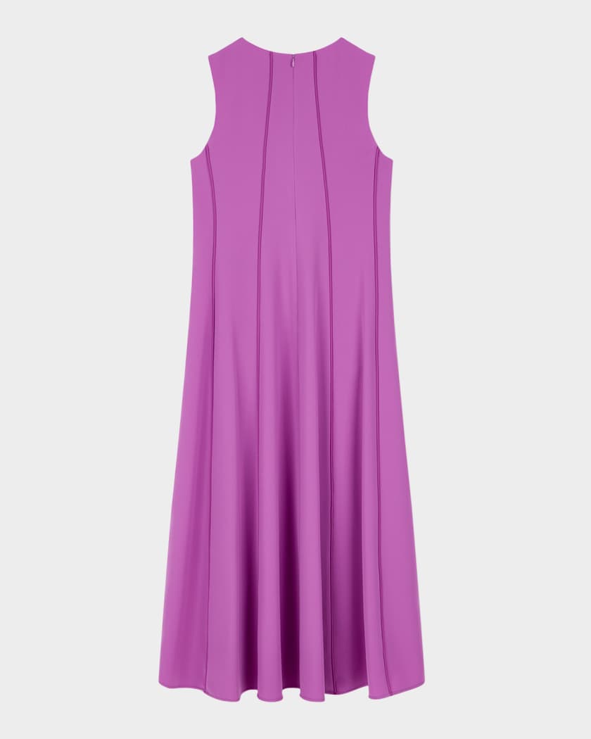 giorgio armani women's gray sleeveless pleated dress Giorgio Armani Silk Long Dress | Grey