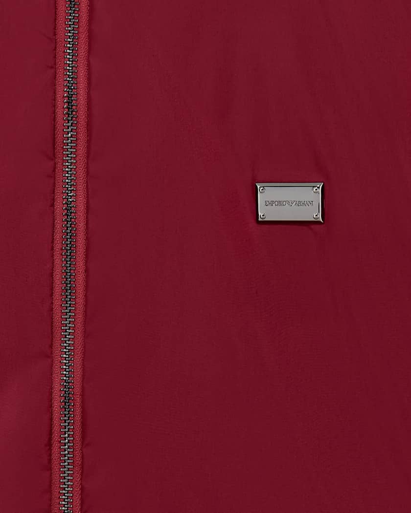 Emporio Armani Men's Reversible Nylon Full-Zip Hooded Jacket