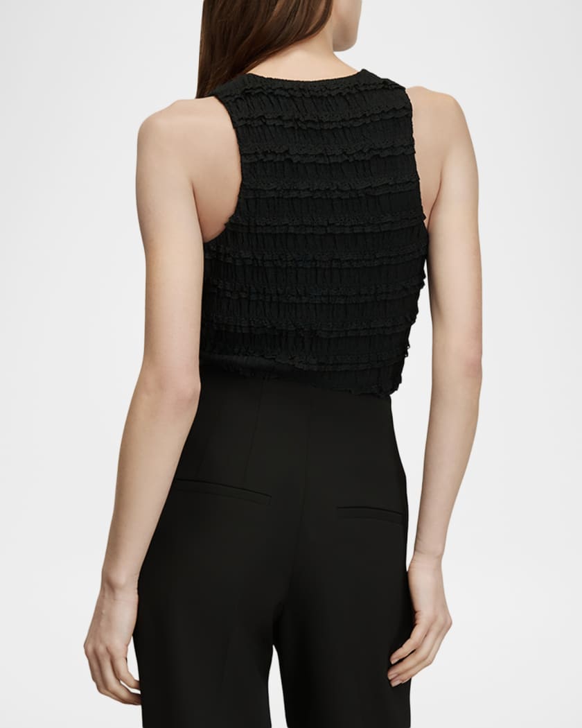 Veronica Beard Jordyn Cropped Tank Top | Neiman Marcus
