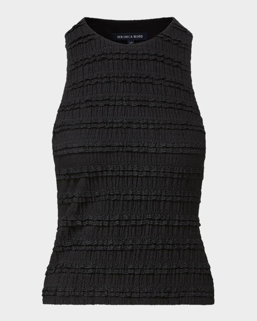 Veronica Beard Jordyn Cropped Tank Top | Neiman Marcus