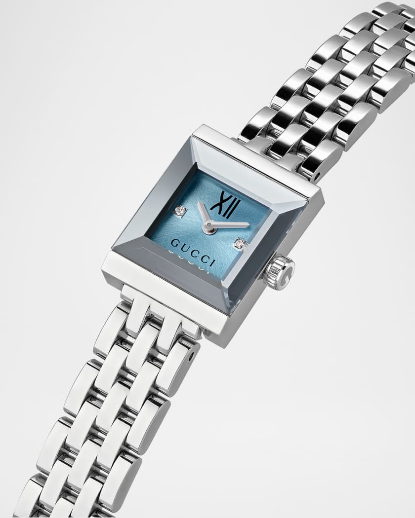 Gucci G-Frame 14x18mm Watch, Light Blue | Neiman Marcus