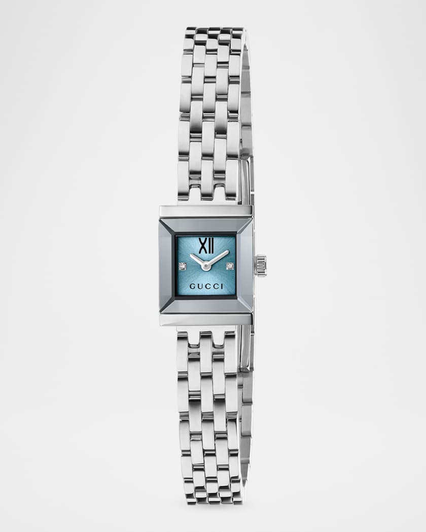 GUCCI G-Frame スクエア レディース 腕時計 Gucci G-Frame 14x18mm Watch, Light Blue | Neiman Marcus