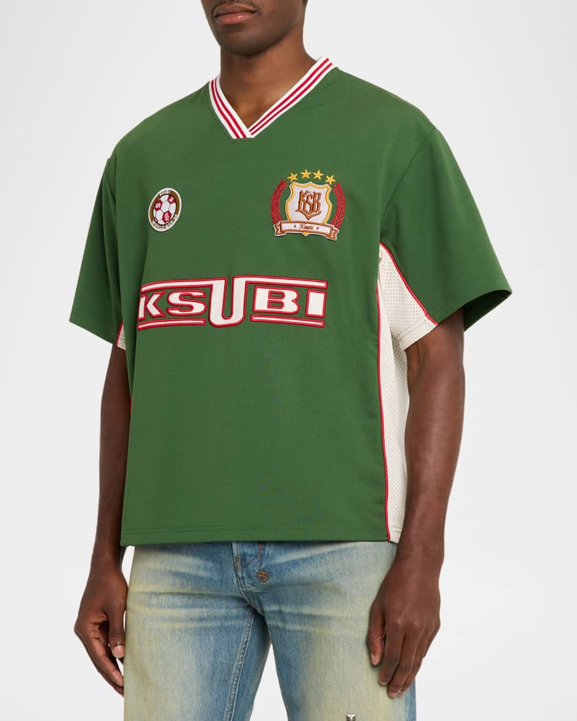 Ksubi Jersey-Printed V-Neck T-Shirt | Neiman Marcus