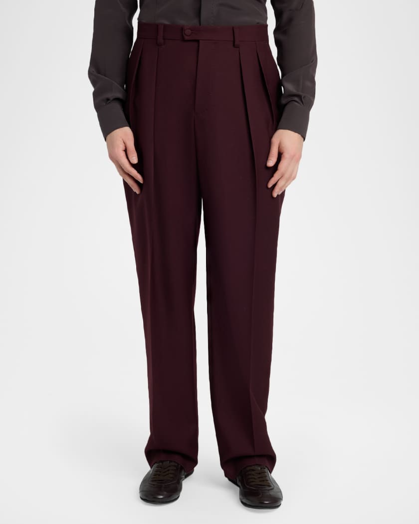 Dolce&Gabbana Men's Wool Gabardina Lana Pants | Neiman Marcus
