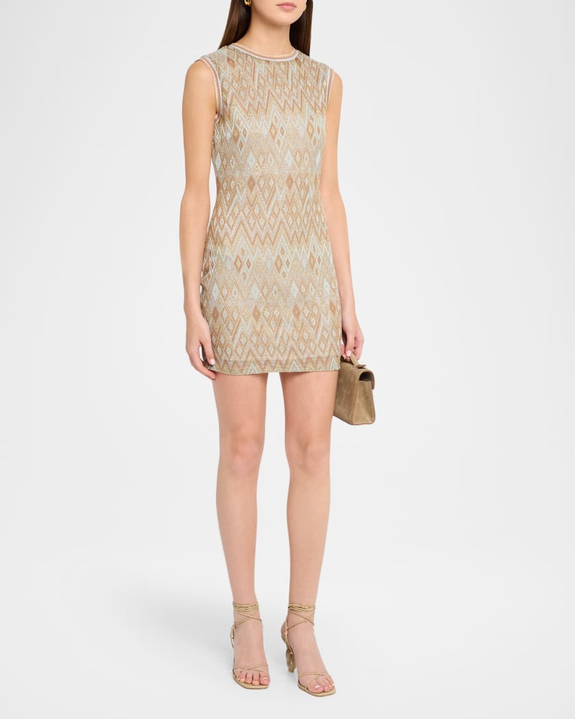 nevaeh mini dress Ramy Brook Nevaeh Diamond Knit Mini Dress