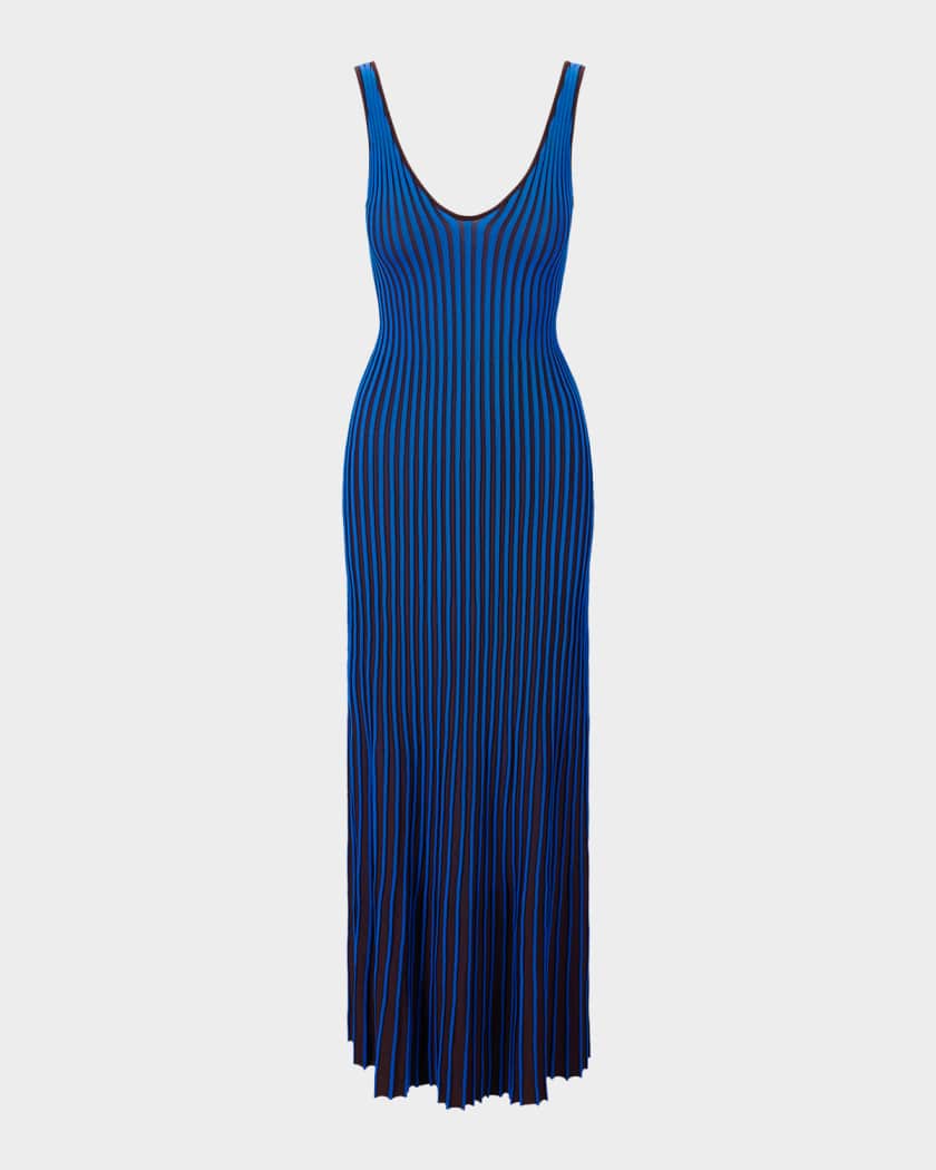 staud knit dress STAUD Claretta Rib-Knit Maxi Dress