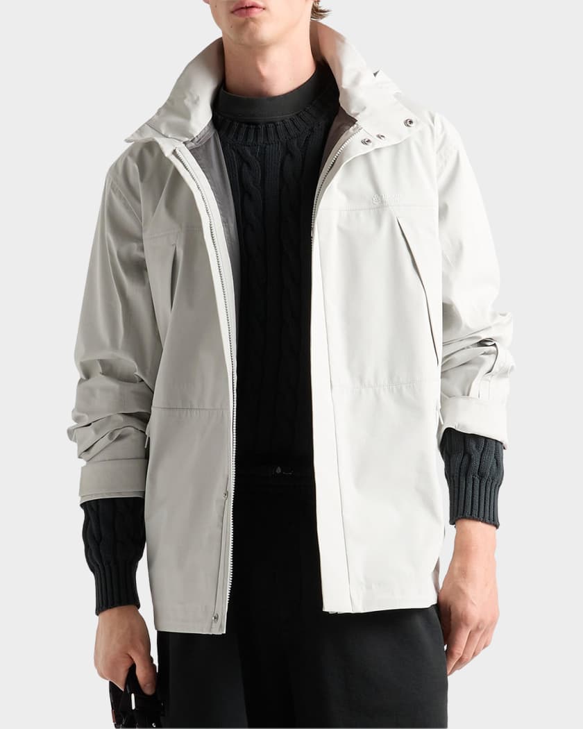 PRADAプラダ24AW LightTechnical FabricJacket Prada Men's Technical Fabric Jacket | Neiman Marcus