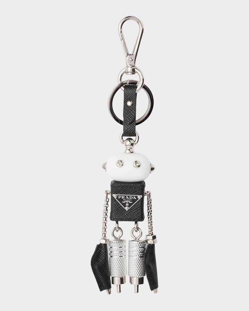 PRADA ロボット　チャーム Prada Robot Saffiano Leather Keychain Charm | Neiman Marcus