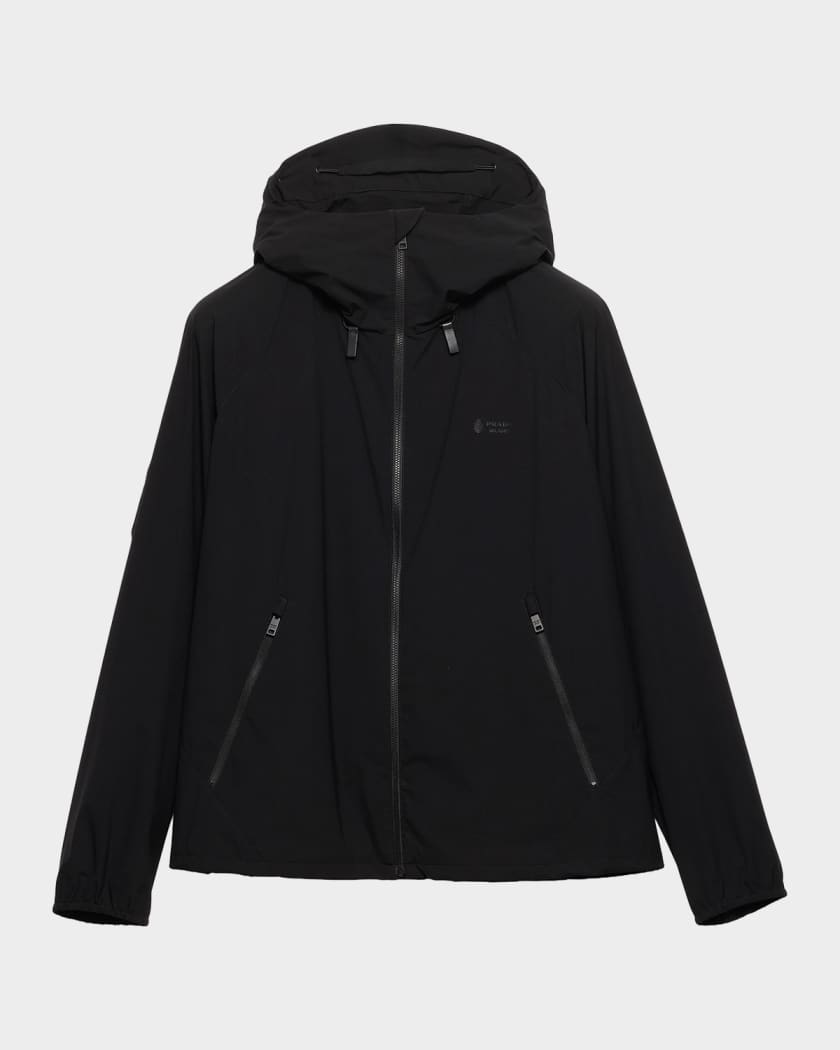 Prada Men's Hooded Re-Nylon Jacket | Neiman Marcus