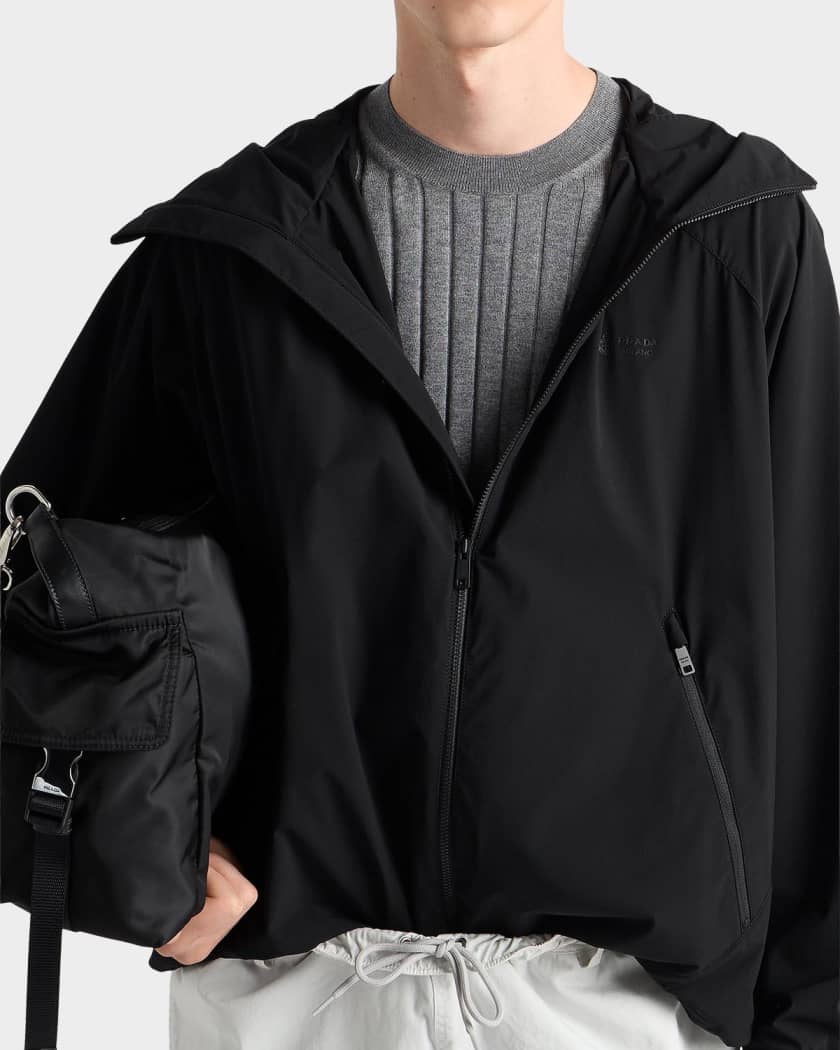 Prada Men's Hooded Re-Nylon Jacket | Neiman Marcus