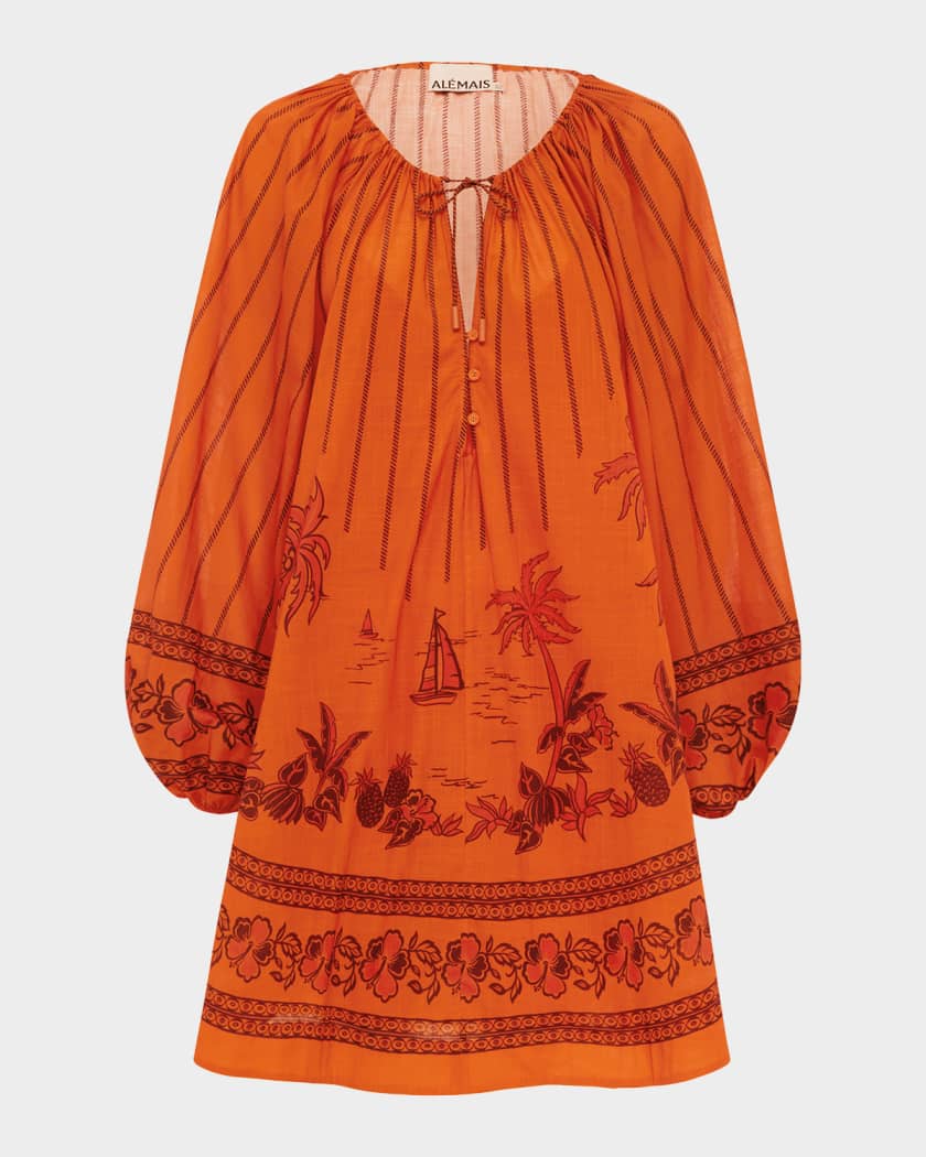 alemais orange mini dress Alemais - Macie Rosette Saffron Orange Mini Dress