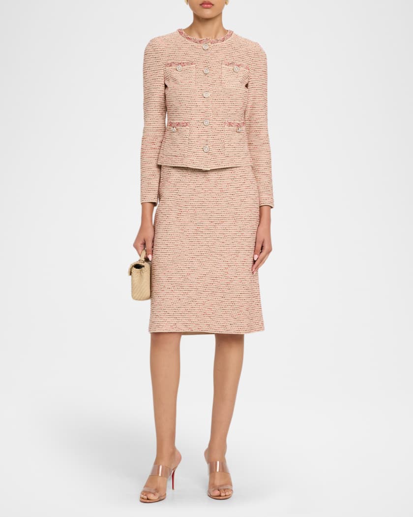 Misook Heritage Ribbon Tweed Knit Jacket | Neiman Marcus