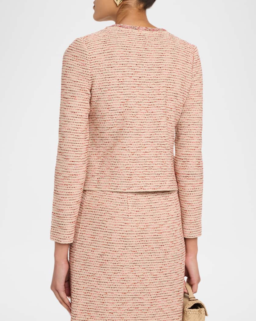 Misook Heritage Ribbon Tweed Knit Jacket | Neiman Marcus
