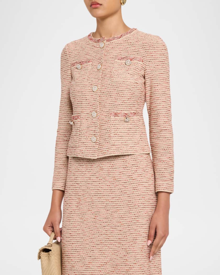 Misook Heritage Ribbon Tweed Knit Jacket | Neiman Marcus
