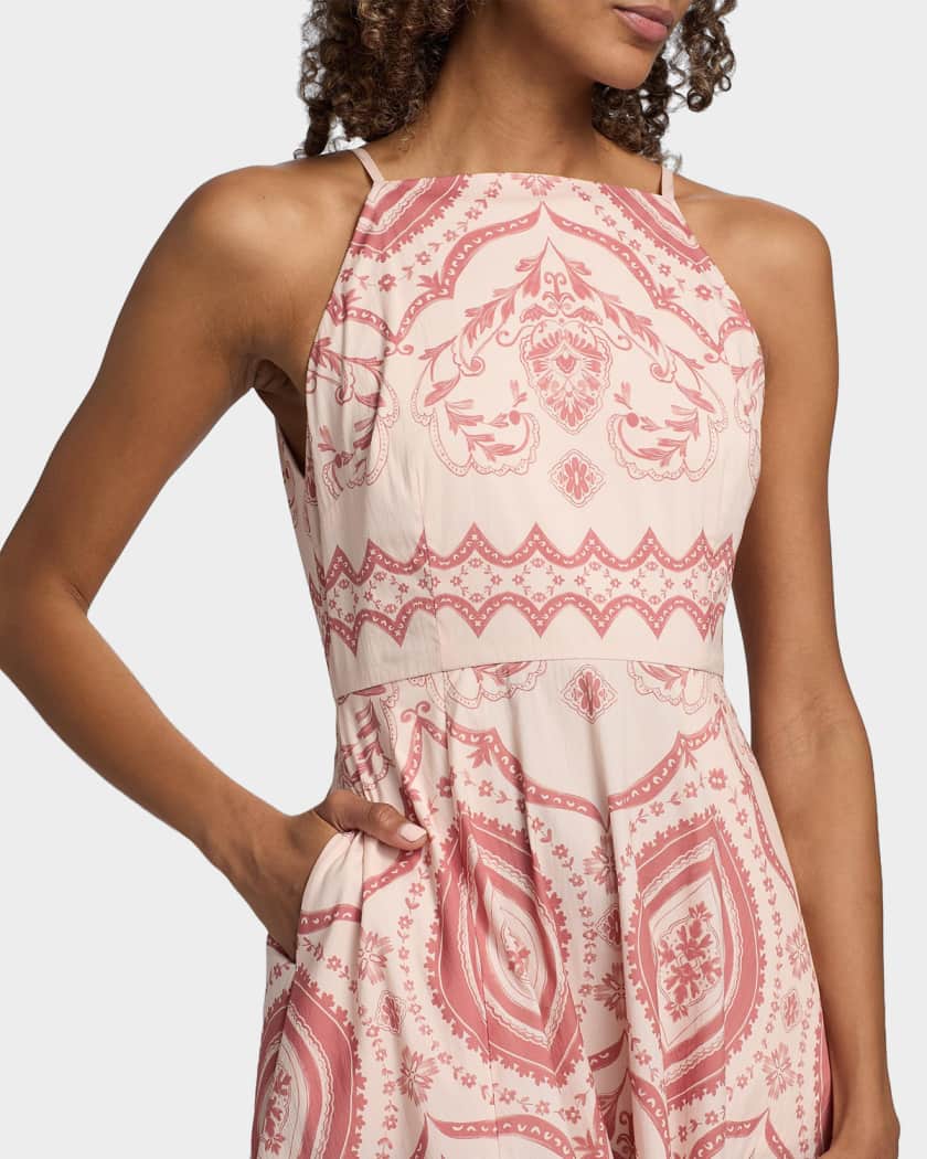 misa los angeles dress Women's Sylvie Dress, Marble Flora, Polyester | Size: Large Bust 31 MISA Los Angeles | Camila