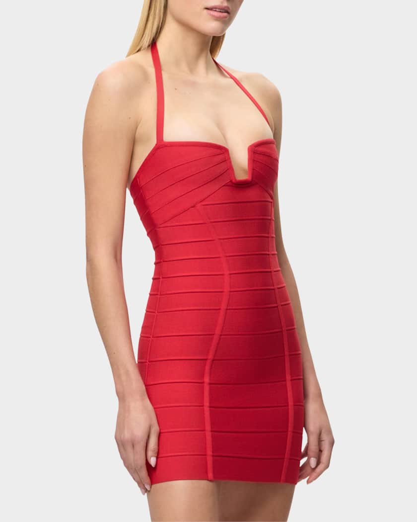 herve leger bandage dress Gold | Style by Herve Leger halter straps Herve Leger | Dresses |