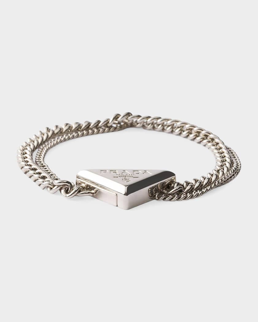 Prada Logo Metal Bracelet | Neiman Marcus