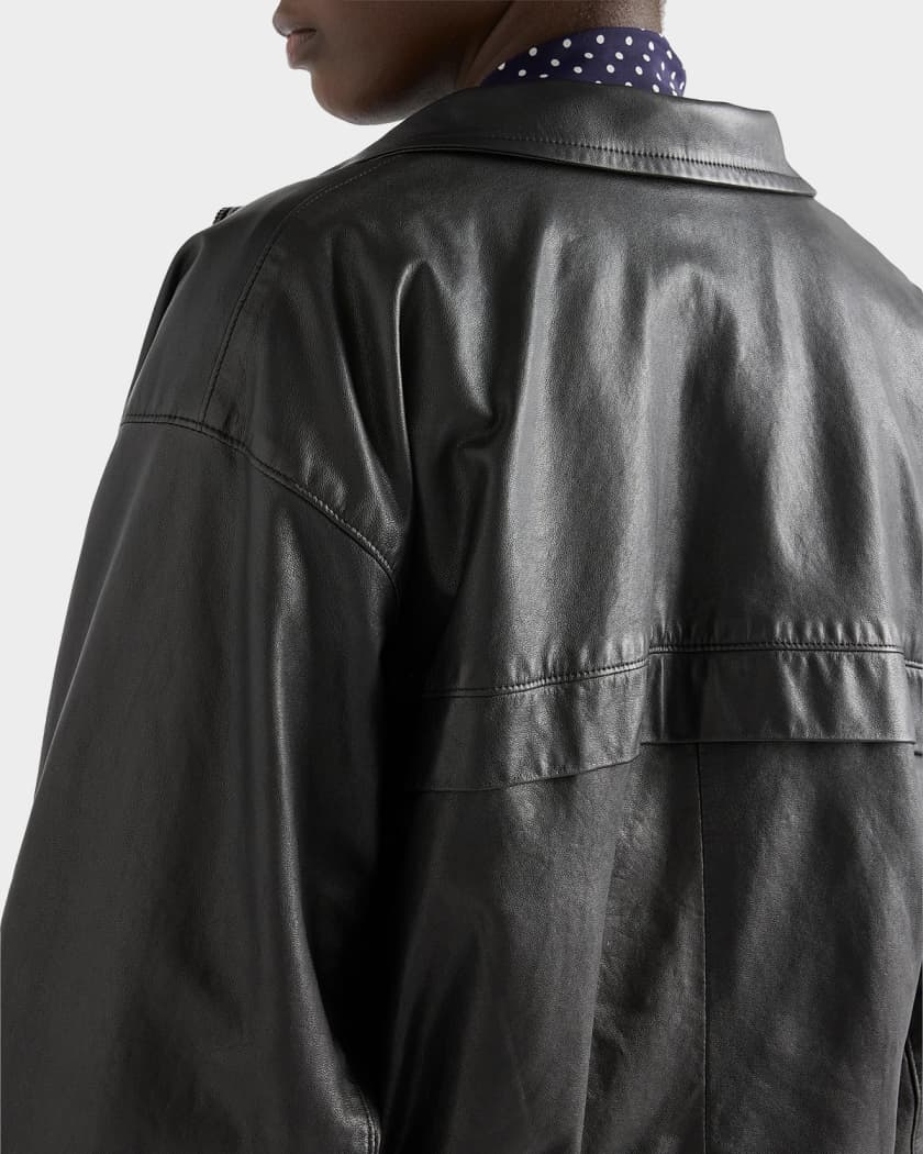 Prada Nappa Leather Jacket | Neiman Marcus
