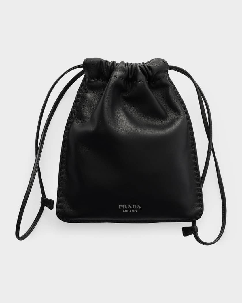 PRADA ブラックレザー ケース Prada Nappa Leather Smartphone Pouch | Neiman Marcus