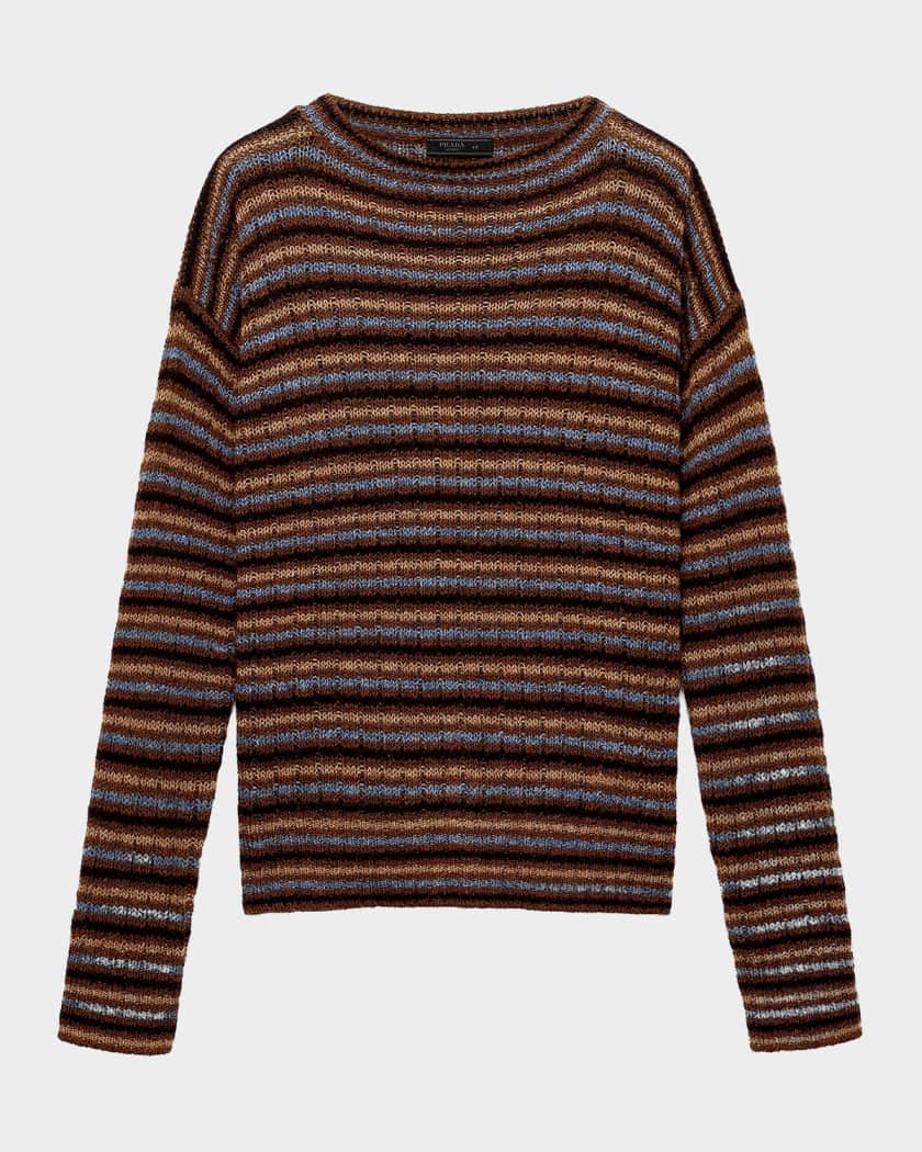 名作アーカイブ　1998ss PRADA boatneck knit 46 Prada Men's Shetland Wool Boat-Neck Sweater | Neiman Marcus
