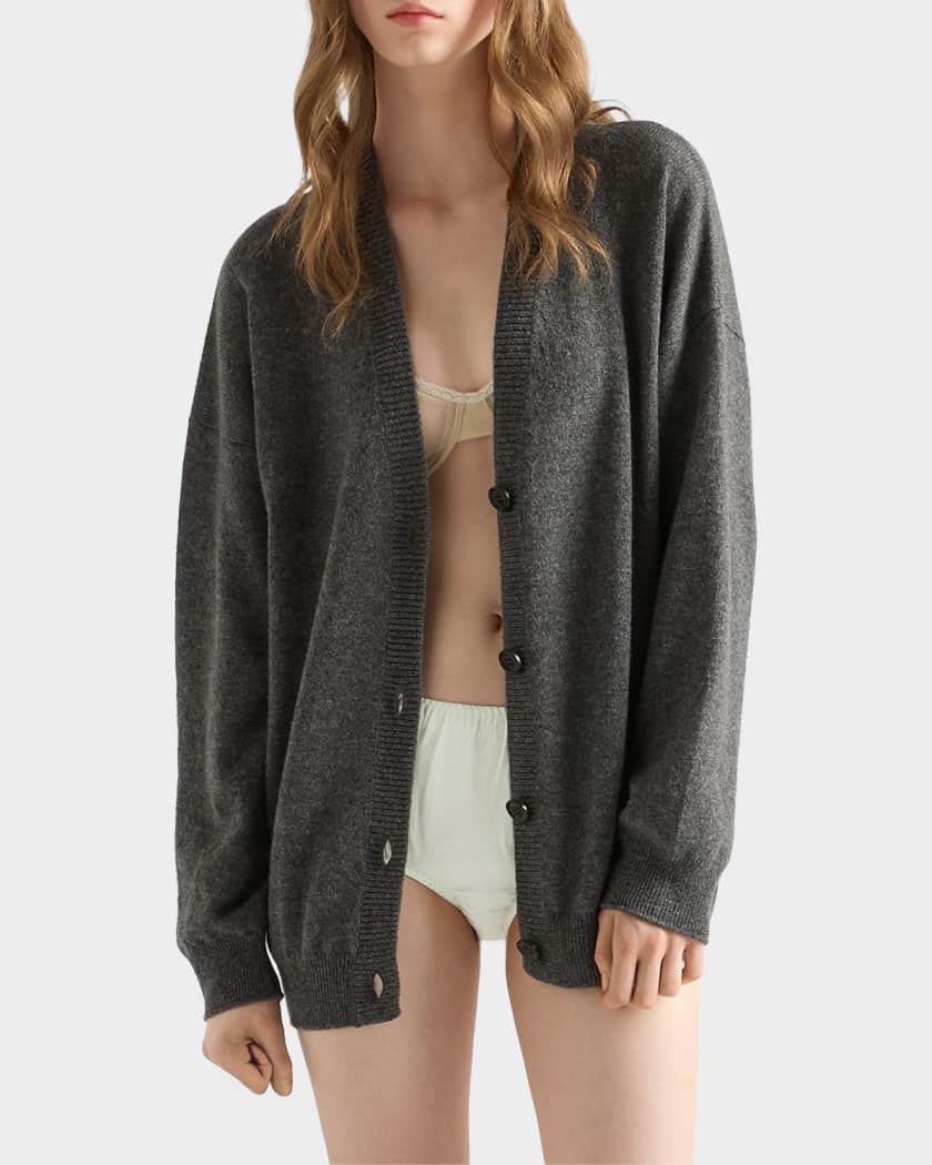 Prada Cashmere V-Neck Cardigan | Neiman Marcus