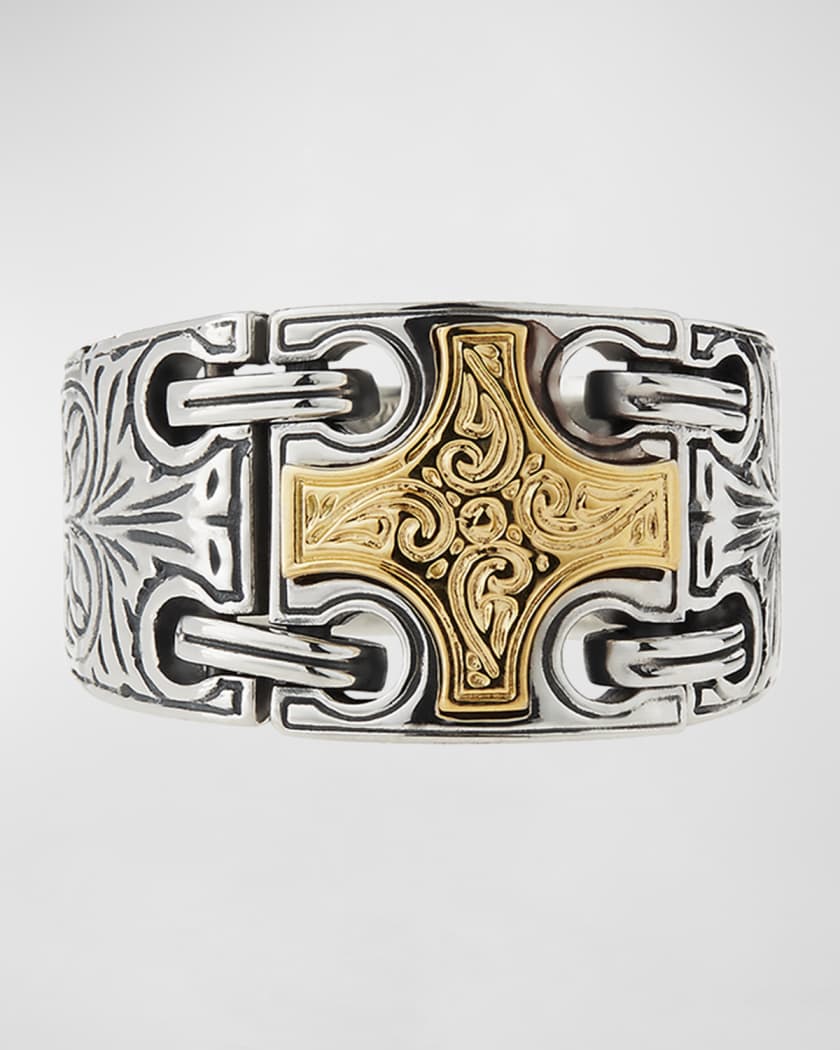 Konstantino Men s Maltese Cross Chain Loop Ring Size 10 Neiman