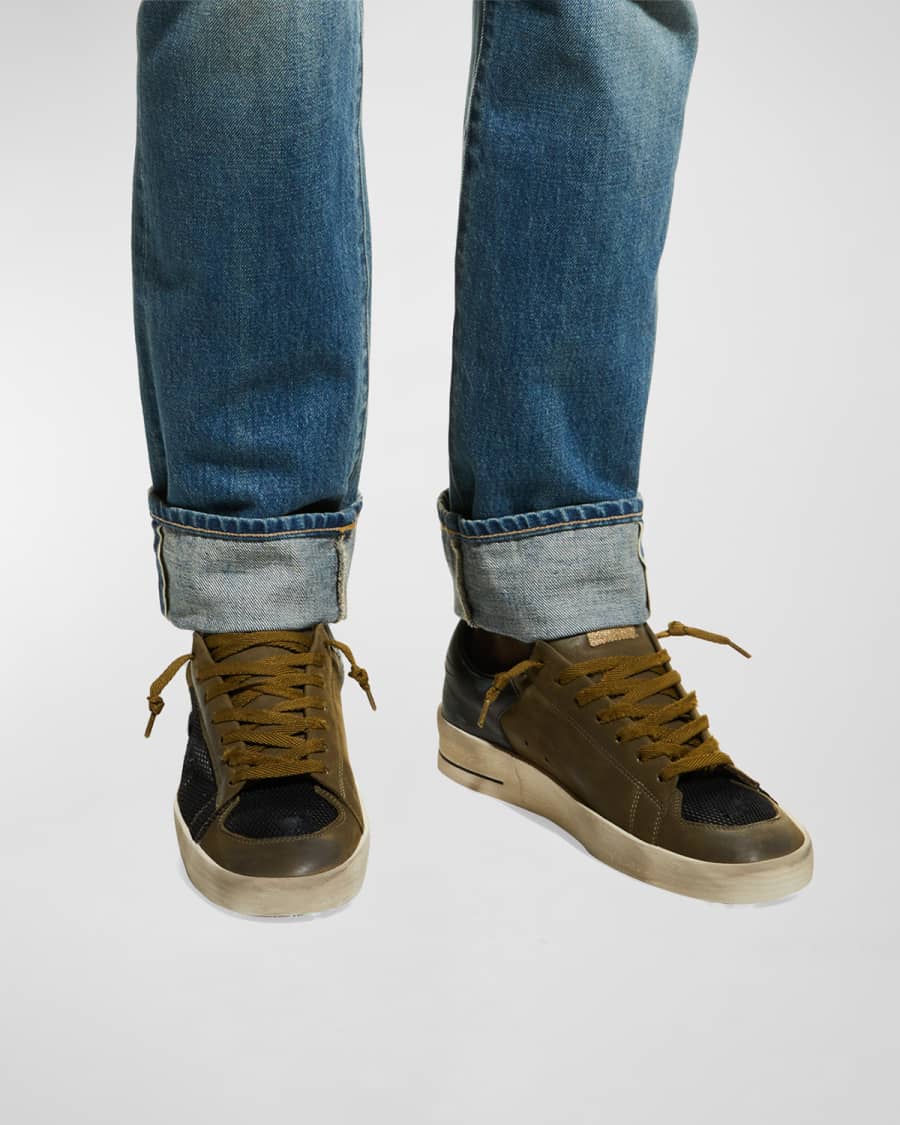 Men's Stardan Leather & Mesh Low-Top Sneakers