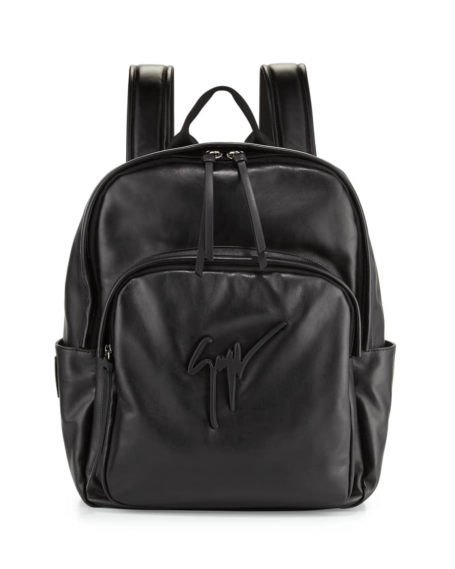 Giuseppe Zanotti Men's Tonal-Logo Leather Backpack | Neiman Marcus