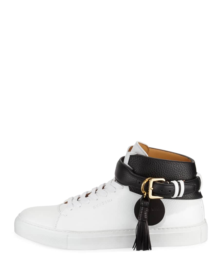 Buscemi 100mm Tassel Leather High Top Sneaker Neiman Marcus