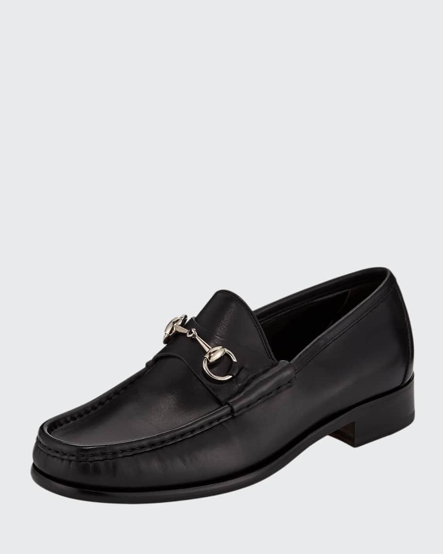 Mens gucci loafers black best sale
