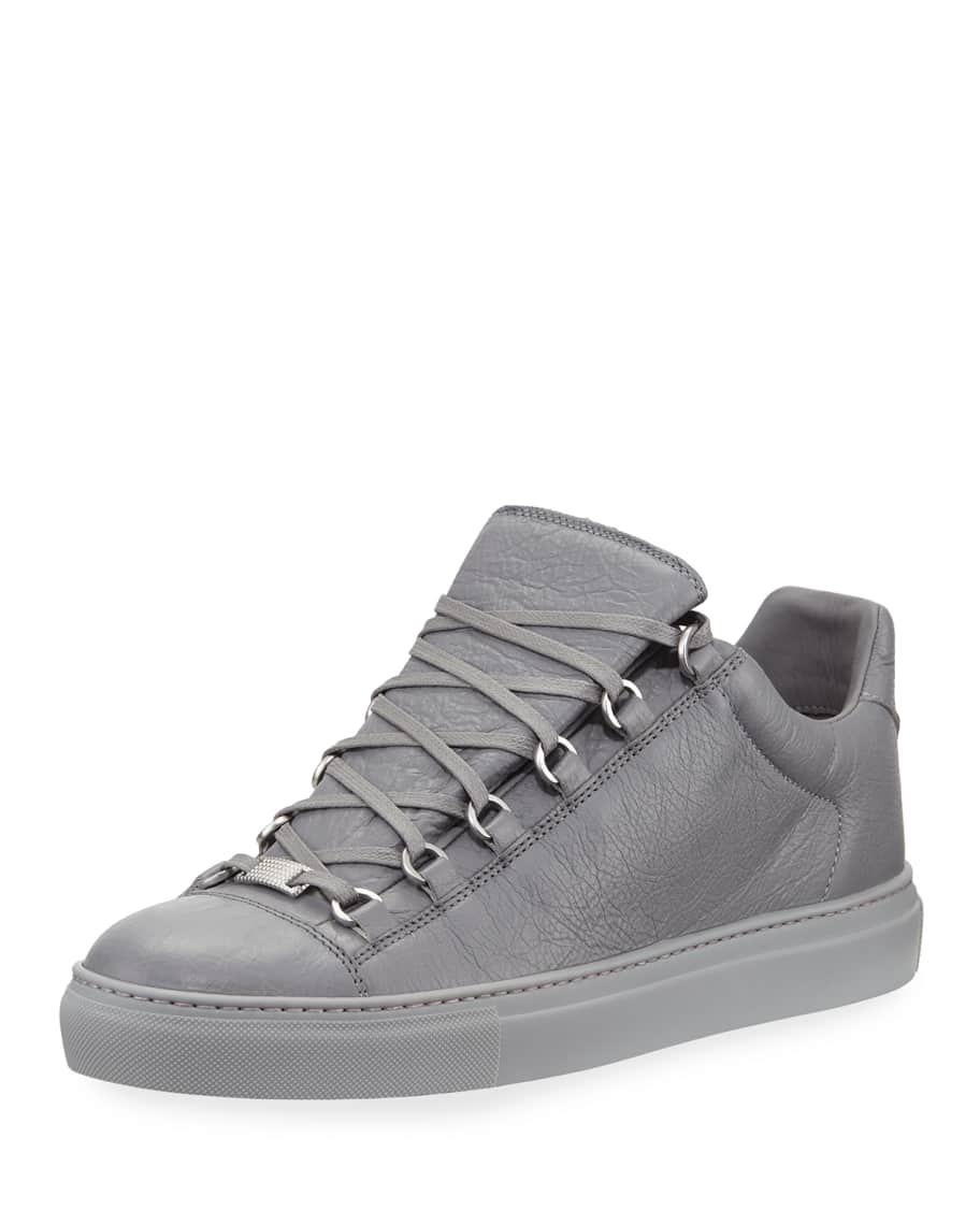 Balenciaga Men s Arena Leather Low Top Sneakers Neiman Marcus