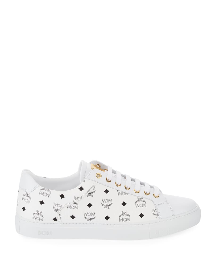 MCM Visetos Men s Low Top Sneakers Neiman Marcus