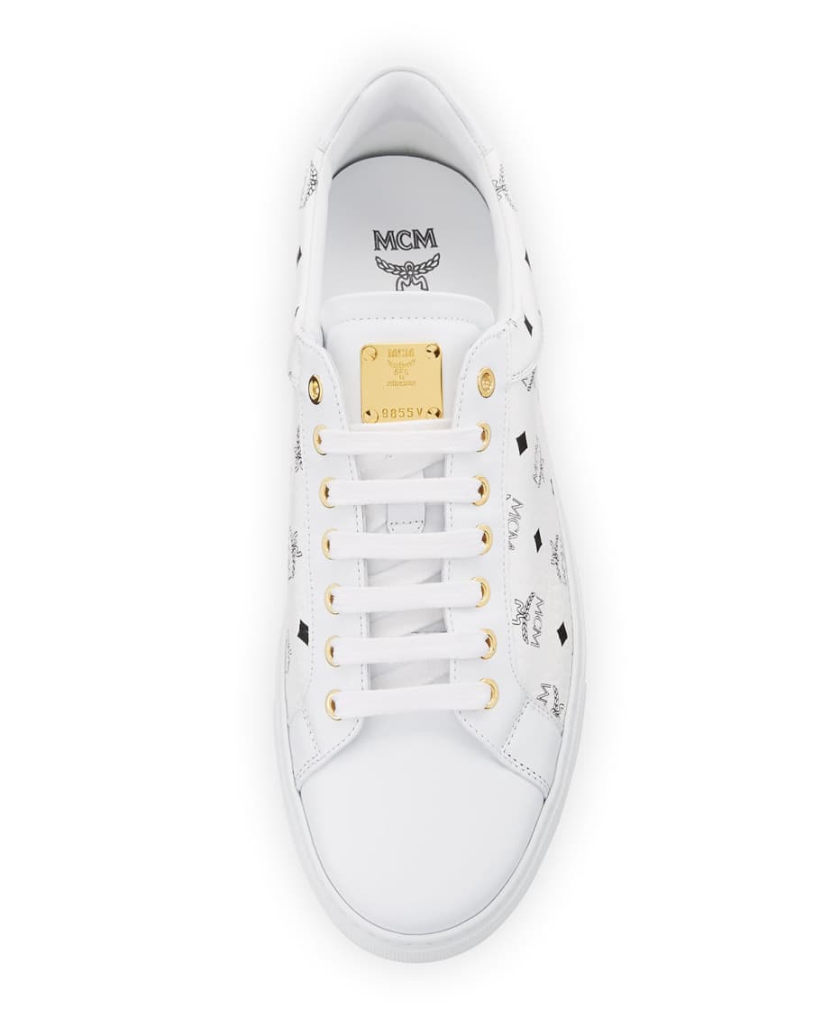 MCM Visetos Men s Low Top Sneakers Neiman Marcus