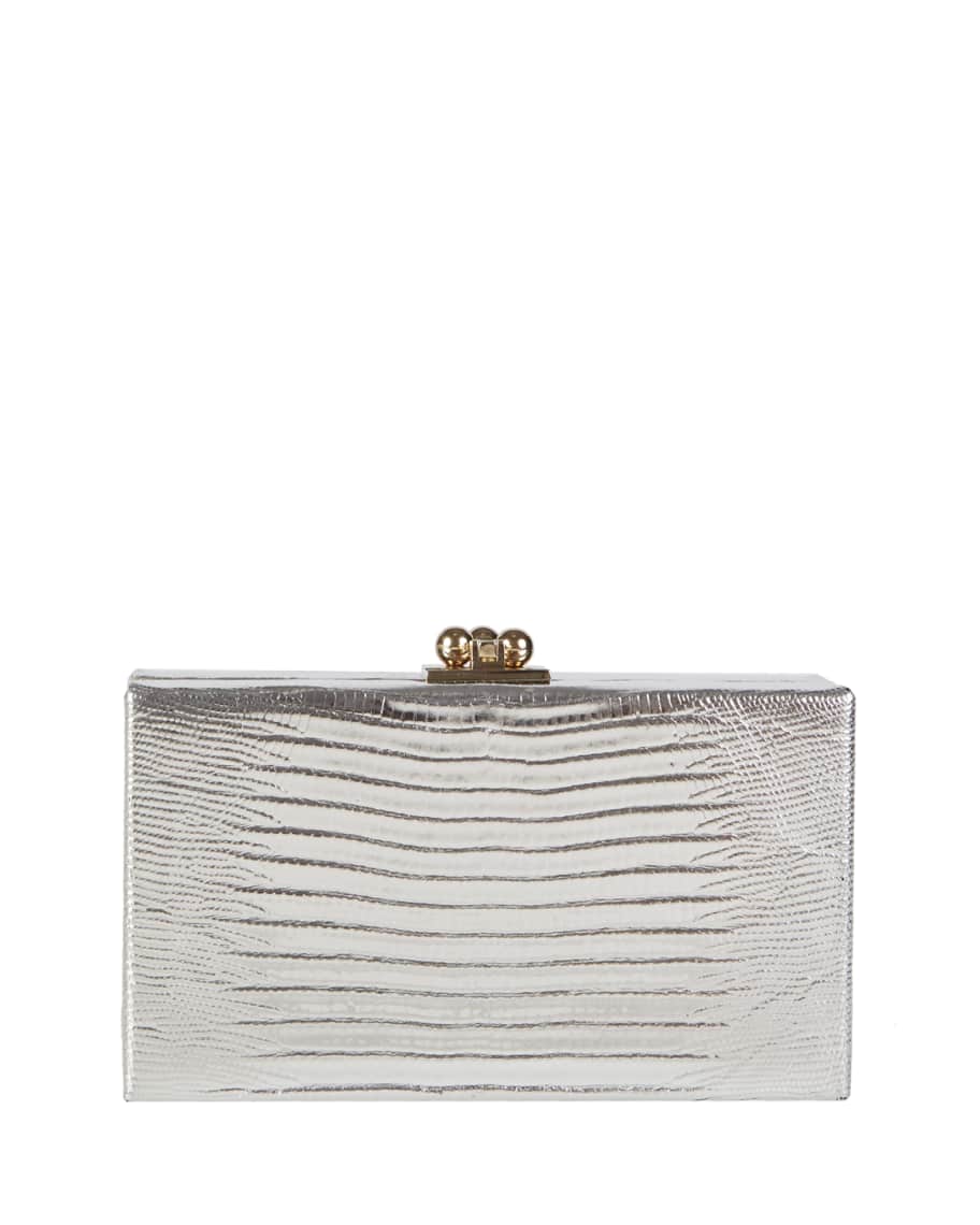 Edie Parker Jean Lizard Framed Clutch Bag | Neiman Marcus