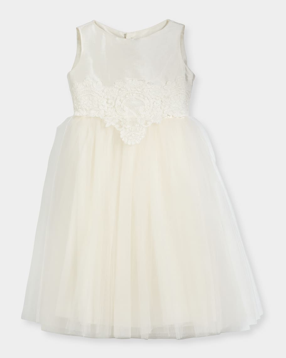 Isabel Garreton Enchanting Lace-Trim Silk & Tulle Dress, Size 4-6 ...